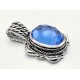 Sterling Silver Pendant With Blue Topaz