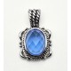 Sterling Silver Pendant With Blue Topaz