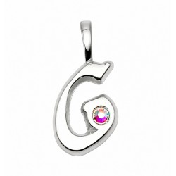 Sterling Silver Initial Pendant W Chain G