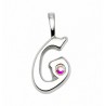 Sterling Silver Initial Pendant W Chain G