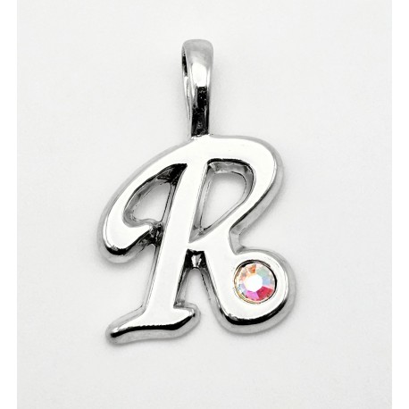 Sterling Silver Initial Pendant W Chain R