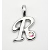 Sterling Silver Initial Pendant W Chain R