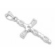 Sterling Silver Cross Pendant With Cubic Zirconia