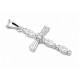 Sterling Silver Cross Pendant With Cubic Zirconia