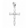 Sterling Silver Cross Pendant With Cubic Zirconia