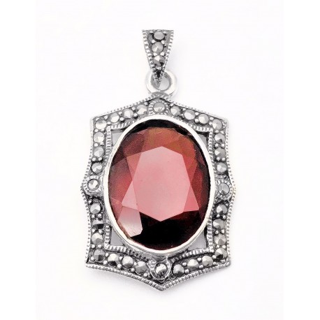Sterling Silver Marcasite Pendant