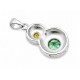 Sterling Silver Pendant With Green Topaz