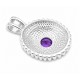 Sterling Silver Pendant With Amethyst