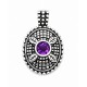 Sterling Silver Pendant With Amethyst