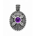 Sterling Silver Pendant With Amethyst