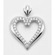 Sterling Silver Heart Pendant with CZ