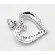 Sterling Silver Heart Pendant with CZ