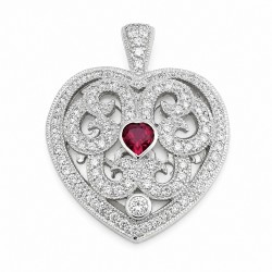 Sterling Silver Heart Locket Pendant