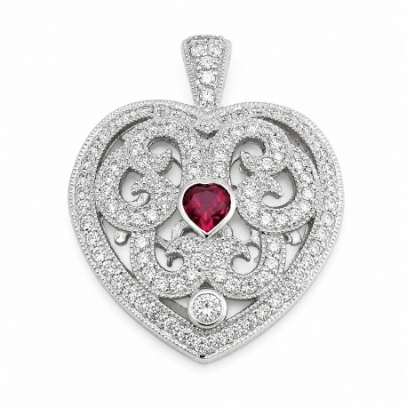 Sterling Silver Heart Locket Pendant