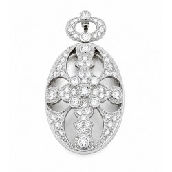 Sterling Silver With CZ Locket Pendant