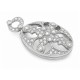 Sterling Silver With CZ Locket Pendant
