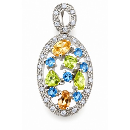 Sterling Silver Pendant with CZ