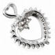 Sterling Silver Heart Pendant with CZ