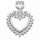 Sterling Silver Heart Pendant with CZ