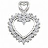 Sterling Silver Heart Pendant with CZ