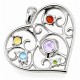 Sterling Silver Heart Pendant w Gemstones