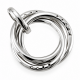 Sterling Silver Circle Pendant with CZ