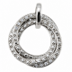 Sterling Silver Circle Pendant with CZ