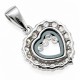 Sterling Silver Heart Pendant With CZ
