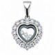 Sterling Silver Heart Pendant With CZ