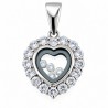 Sterling Silver Heart Pendant With CZ