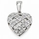 Sterling Silver Heart Pendant with CZ