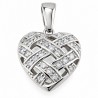 Sterling Silver Heart Pendant with CZ