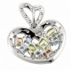 Sterling Silver Heart Pendant with CZ