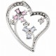 Sterling Silver Heart Pendant With CZ