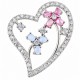 Sterling Silver Heart Pendant With CZ
