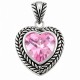 Sterling Silver Heart Pendant With CZ