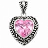 Sterling Silver Heart Pendant With CZ