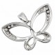 Sterling Silver Butterfly Pendant w CZ