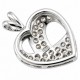 Sterling Silver Heart Pendant with CZ
