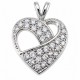 Sterling Silver Heart Pendant with CZ