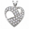 Sterling Silver Heart Pendant with CZ