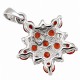 Sterling Silver Star Pendant with Garnet