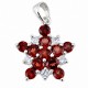 Sterling Silver Star Pendant with Garnet