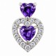 Sterling Silver Heart Pendant with CZ