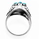 Sterling Silver Ring With Turquoise Size 6