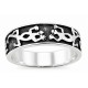 Sterling Silver Band Ring With Lizard Size 10