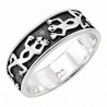 Sterling Silver Band Ring With Lizard Size 10