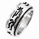 Sterling Silver Spinner Ring with Kokopelli