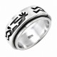 Sterling Silver Spin Ring with Kokopelli Size 5