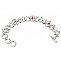 Sterling Silver Bracelet With Garnet